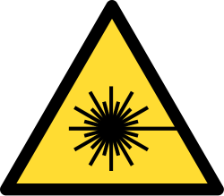 Laser hazard sign