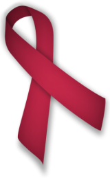 Burgundy\Maroon awareness ribbon
