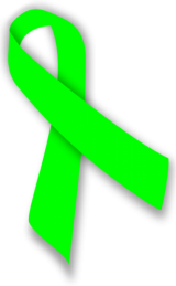 Lime awareness ribbon