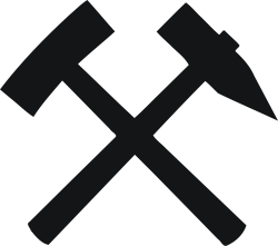 Hammer sales and pickaxe